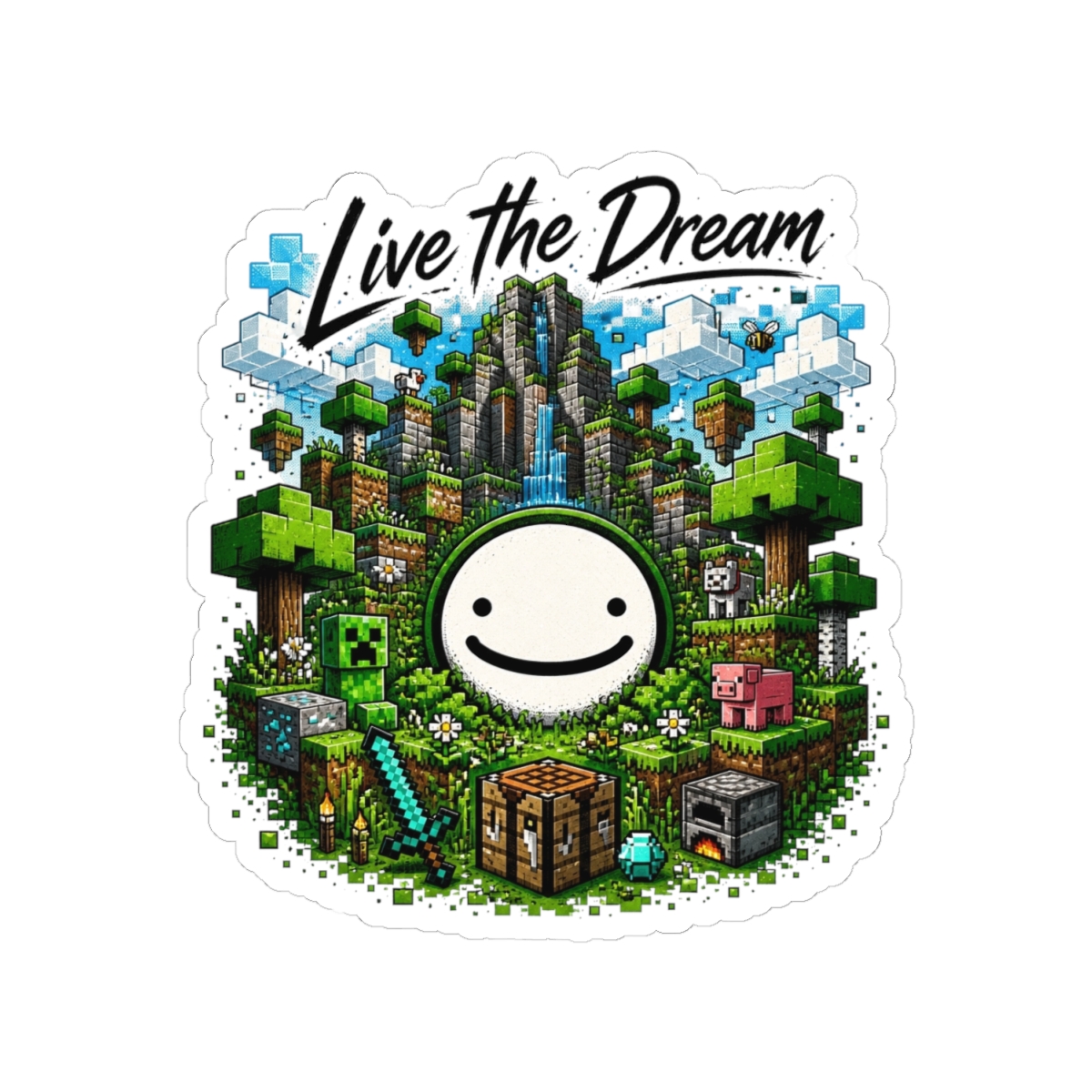 Dream World Through Maximalist Illustrated Sticker - alternate angle 2, merchandise